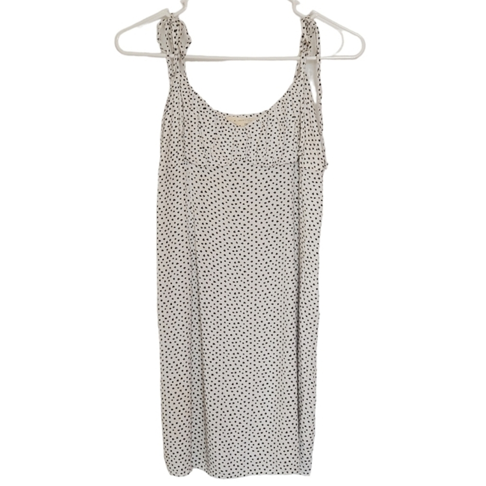 1127 * L.A. Hearts Polka Dot Baby Doll Dress White Black Size M